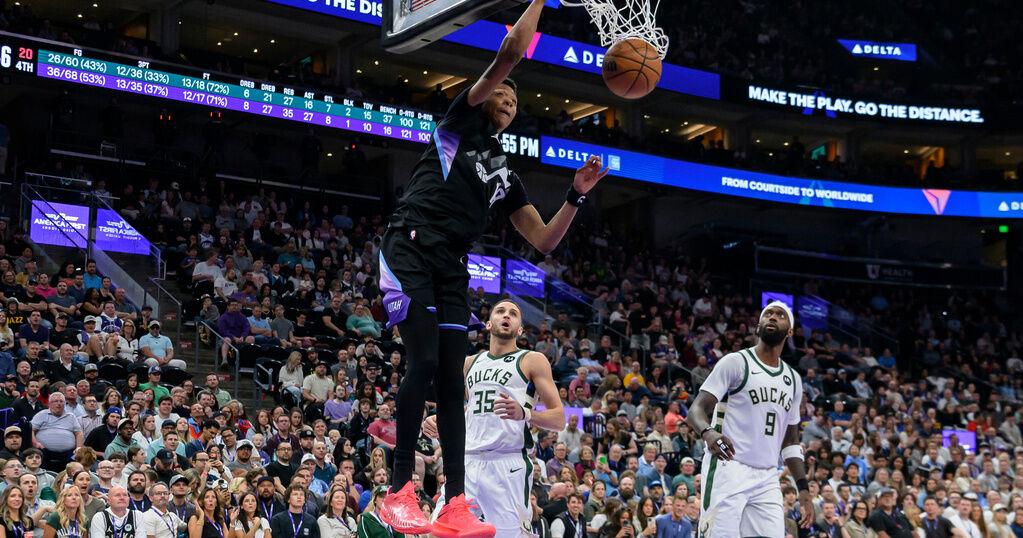 Ace Bailey has 7 3-pointers as Jazz crush Bucks 128-96 to snap 4-game losing streak | Sports