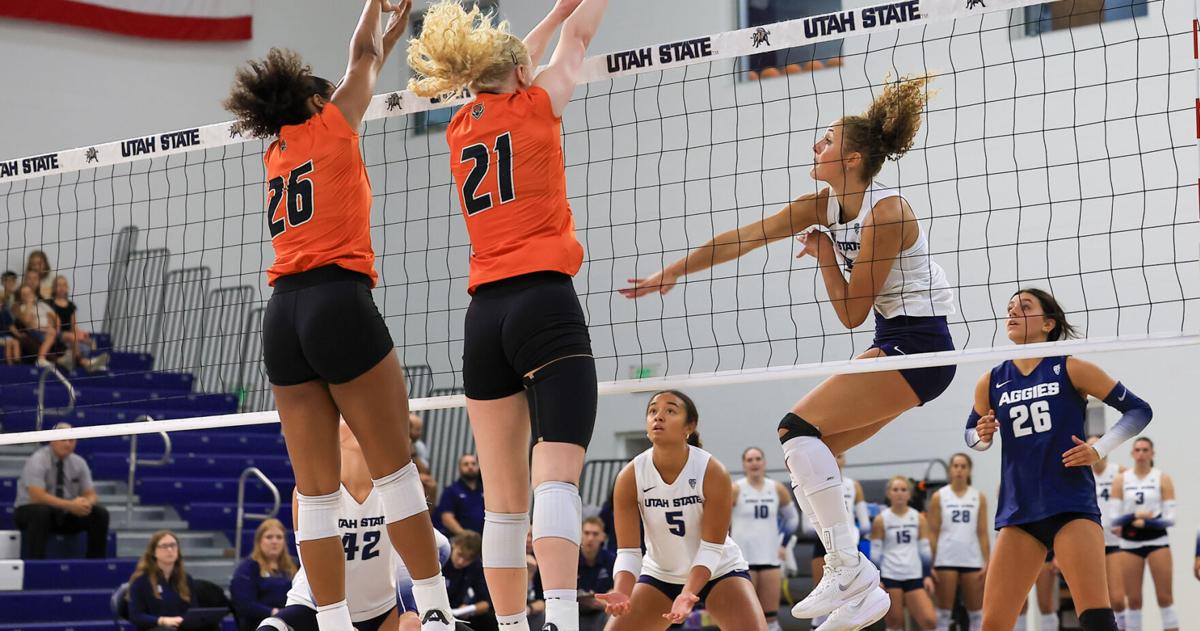 GALLERY: Utah State vs Idaho State volleyball exhibition